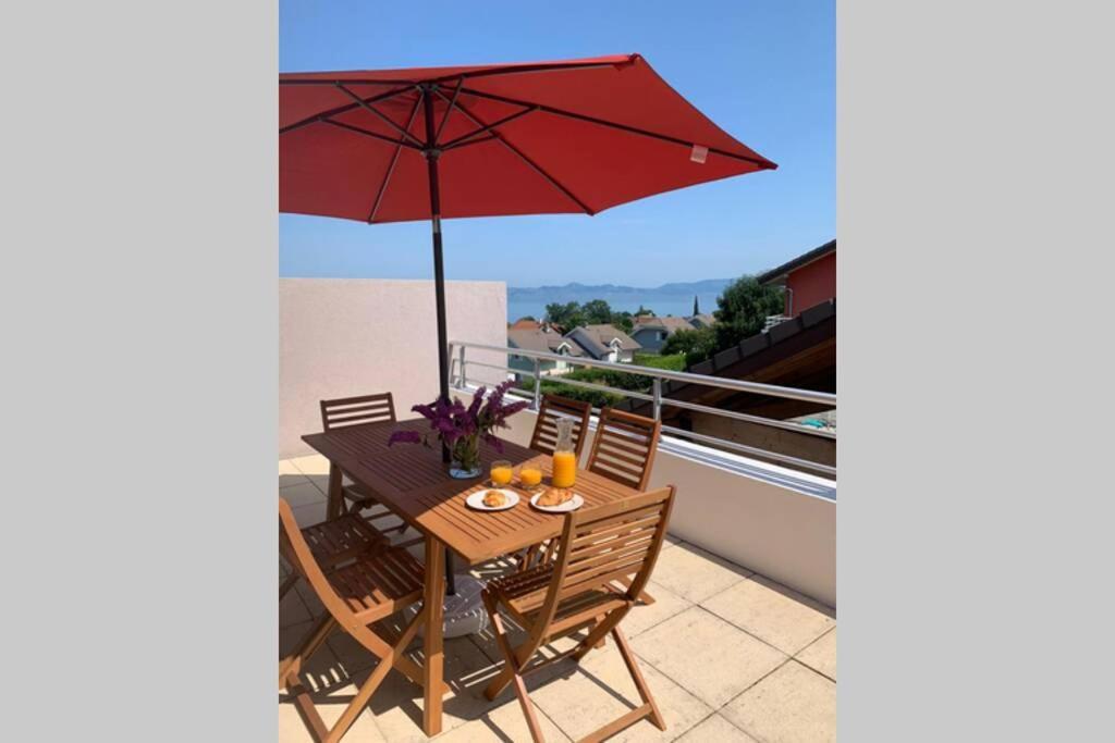 Superbe Appartement Au Calme Avec Vue Sur Le Lac. Εβιάν-λε-Μπαιν Εξωτερικό φωτογραφία